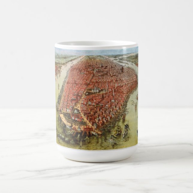 Caneca De Café Arte do Lower Manhattan (Centro)