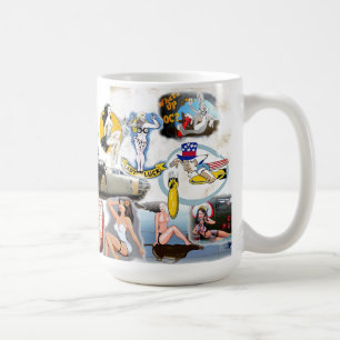 Caneca De Café Arte do nariz do bombardeiro - WW II