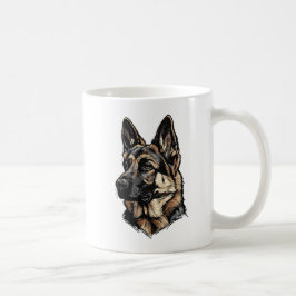 Caneca De Café Arte do Pastor Alemão