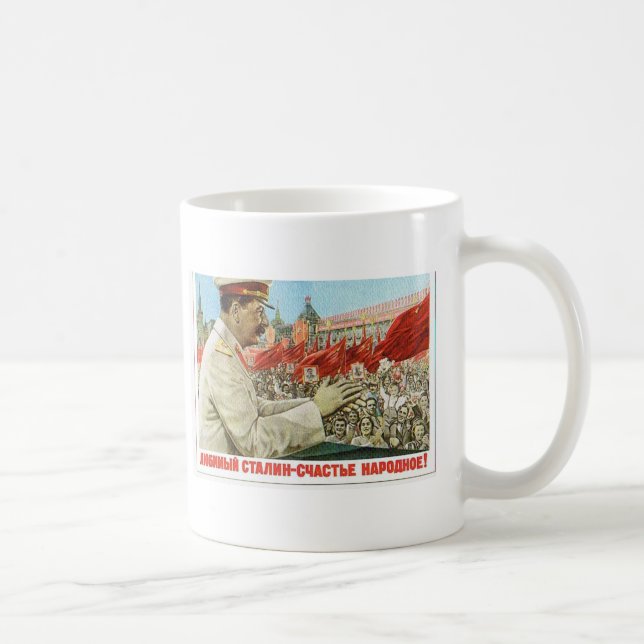 Caneca De Café arte do poster de stalin (Direita)