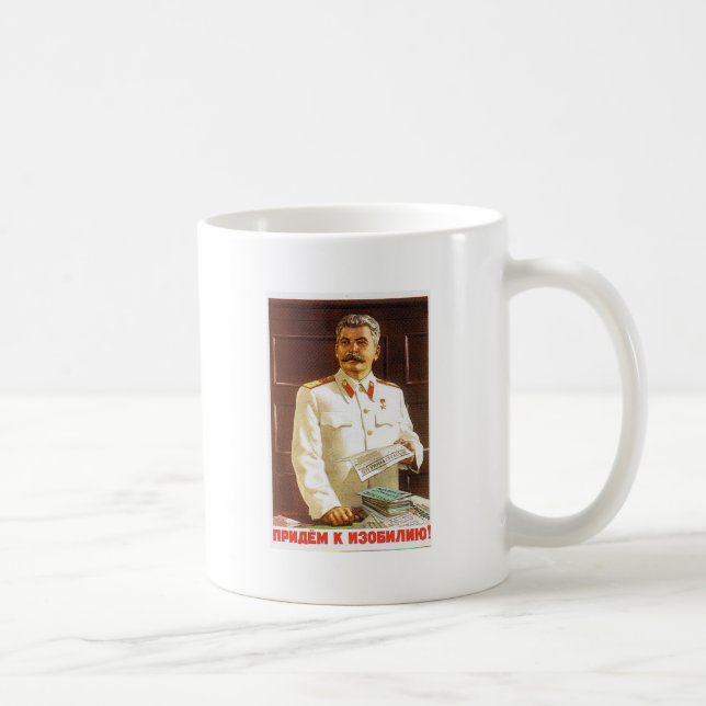 Caneca De Café arte do poster de stalin (Direita)