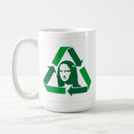 Caneca De Café Arte do Símbolo de Reciclagem Ecológico da Mona Li