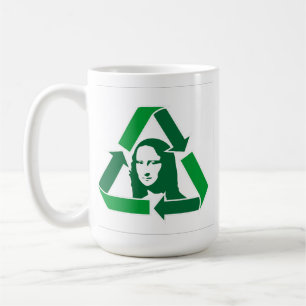 Caneca De Café Arte do Símbolo de Reciclagem Ecológico da Mona Li