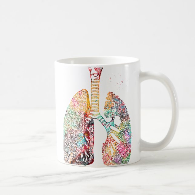Caneca De Café Arte dos Pulmões (Direita)
