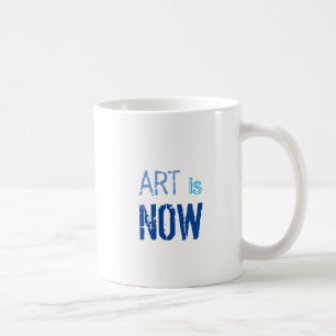 Caneca De Café Arte é agora a frase do concreto azul