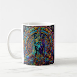 Caneca De Café Arte Egípcia Anubis