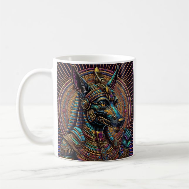 Caneca De Café Arte Egípcia Anubis (Esquerda)