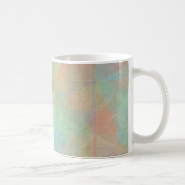 Caneca De Café Arte em Aquarela com Cores Pastéis Abstratas (Direita)