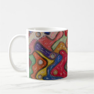 CANECA DE CAFÉ ARTE EM PADRÕES DE IMPRESSÃO PINTA POR MÃO
