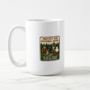 Caneca De Café Arte em Pixel de Críptidos dos Nossos Parques Naci