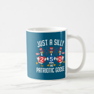 Caneca De Café Arte engraçada de ganso patriota bobo