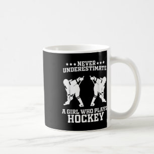 Caneca De Café Arte engraçada de hóquei para meninas mulheres Jog