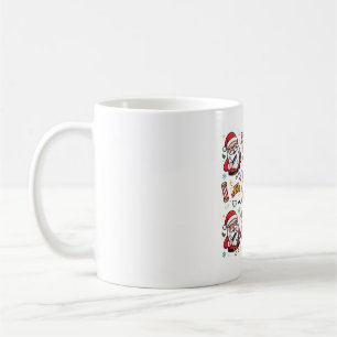 Caneca De Café Arte engraçada de Natal: Santa Aparando a Barba