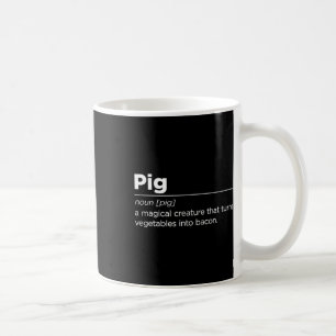 Caneca De Café Arte Engraçada De Porco Bacon Para Homens Churrasc