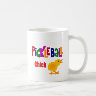 Caneca De Café Arte engraçada do pintinho de Pickleball