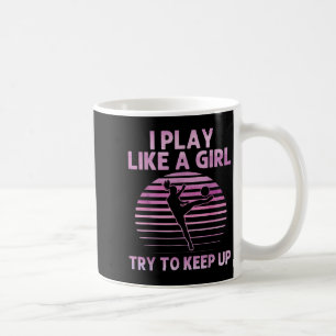 Caneca De Café Arte Engraçada Para Raparigas Futebol Mulheres Soc