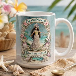 Caneca De Café Arte Fantasia Oceânica Espiritual Tropical
