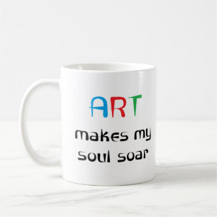 Caneca De Café arte faz minha alma brilhar