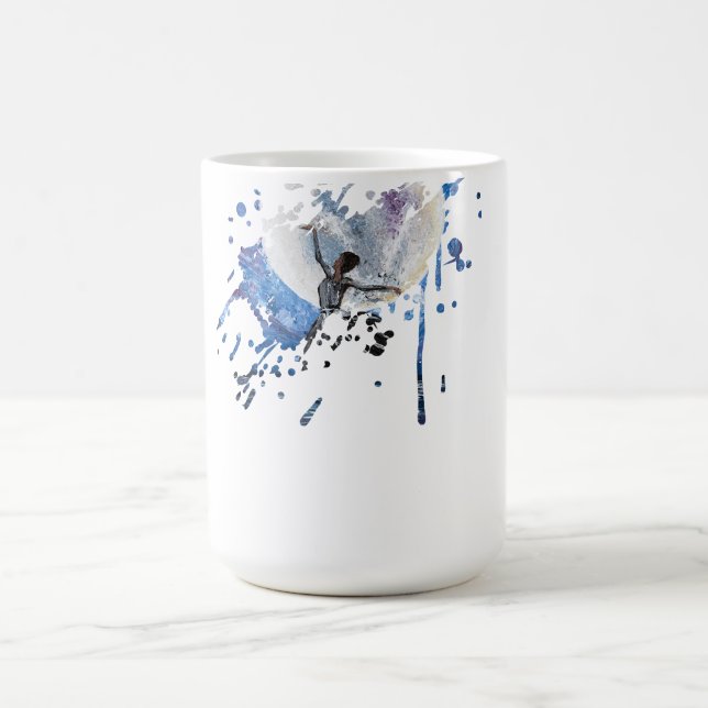 Caneca De Café Arte feita à mão - dançando com a lua  (Centro)