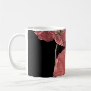 Caneca De Café Arte fina floral continua a ser macro de cor pasto