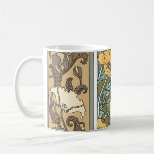 Caneca De Café Arte Floral Antiga Moderna Flores Papoulas