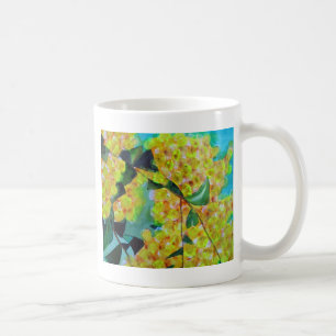 Caneca De Café Arte floral australiana original de Wattle