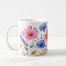 Arte Floral de Buquê de Prado de Flores Silvestres