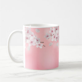 Caneca De Café Arte Floral Elegante de Cerejeira em Flor