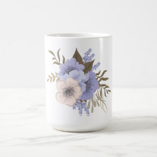 Caneca De Café Arte Floral Rosa Vintage Flores Botânicas Retrô