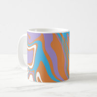 Arte Fluido de Laranja, Roxo, Azul e Branco Girand