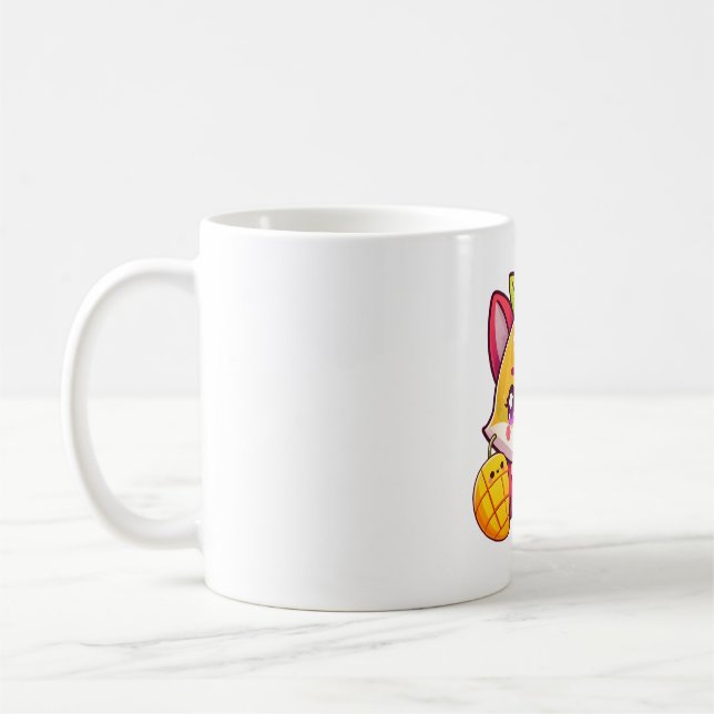 Caneca De Café Arte Fofa de Raposa e Manga  (Esquerda)