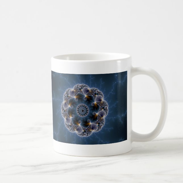 Caneca De Café Arte Fractal Pebsled (Direita)