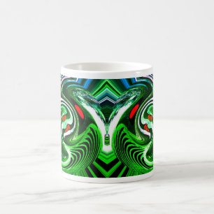 Caneca De Café Arte funky verde