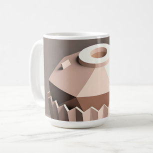 Caneca De Café Arte Geométrica de Cupcake Facetado