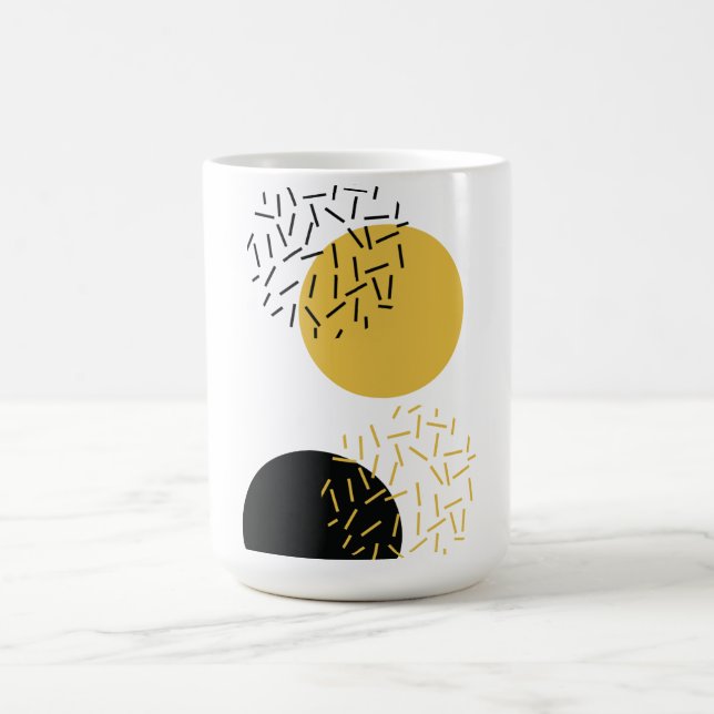 Caneca De Café Arte geométrica urbana simples, moderna e moderna (Centro)