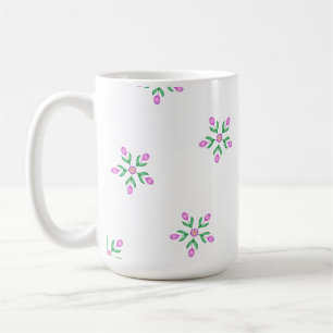 Caneca De Café Arte Gráfica Floral Tulip