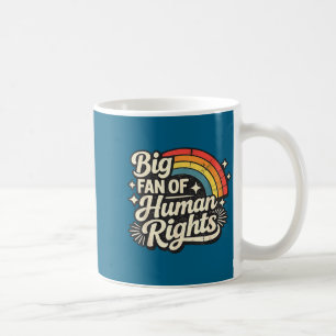 Caneca De Café Arte Gráfica Retro Grande Fã Direitos Humanos