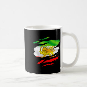 Caneca De Café Arte Gráfico da Bandeira do Irã Mapa Leão Sol