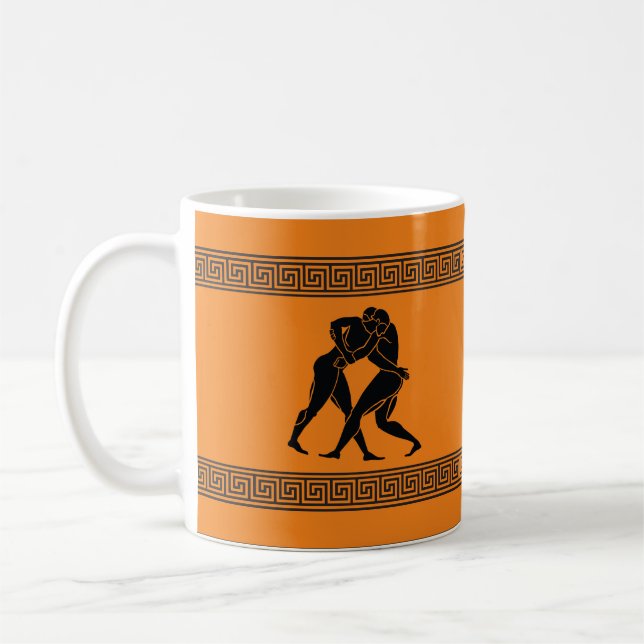 Caneca De Café Arte Grega - Will Wrestle para Café (Esquerda)