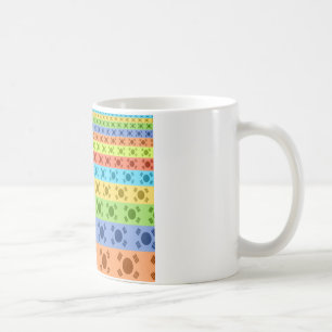 Caneca De Café Arte impresso da bandeira coreana multicolorida