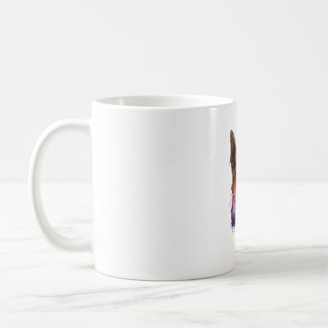 Caneca De Café Arte inicial do german shepherd (Esquerda)