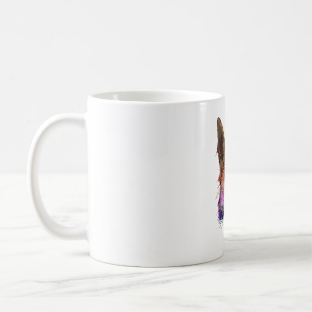 Caneca De Café Arte inicial do german shepherd (Esquerda)