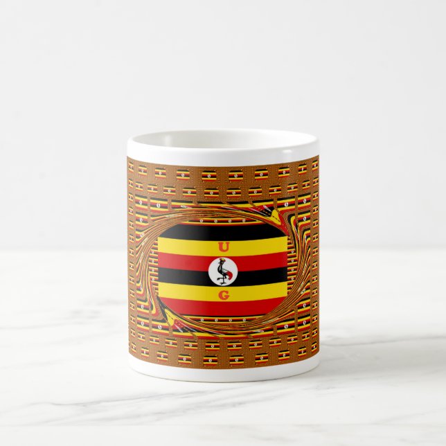 Caneca De Café Arte Inspirada por Sinalizador Vibrante no Uganda (Centro)