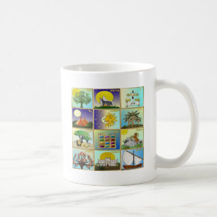 Caneca De Café Arte Judaica 12 Tribos de Israel