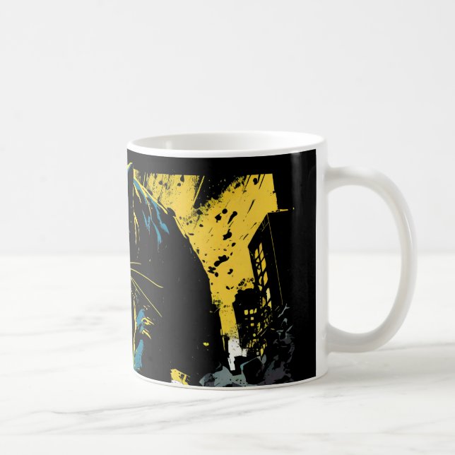 Caneca De Café Arte legal de gatos inspirada em romances gráficos (Direita)