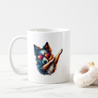 Caneca De Café Arte Legal do Cachorro Dabbing