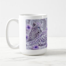 Arte Majestosa de Leopardo Revestido de Joias Roxa