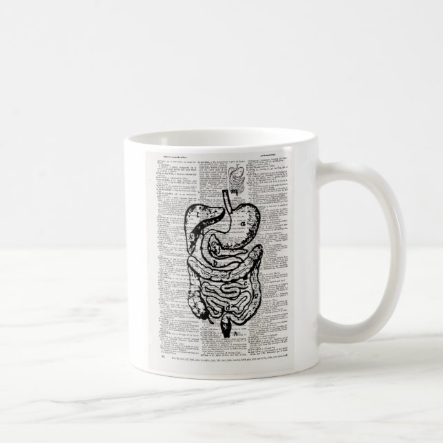 Caneca De Café Arte médica do dicionário da ilustração (Direita)