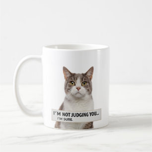 Caneca De Café Arte Minimalista de Citação Sarcástica de Gato Jul
