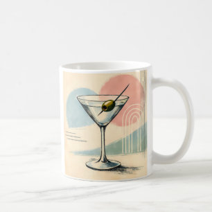 Caneca De Café Arte Minimalista Pastel Moderno de Meados do Sécul